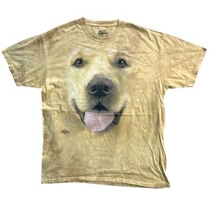 The Mountain Cream Dog Face T-Shirt L-XL